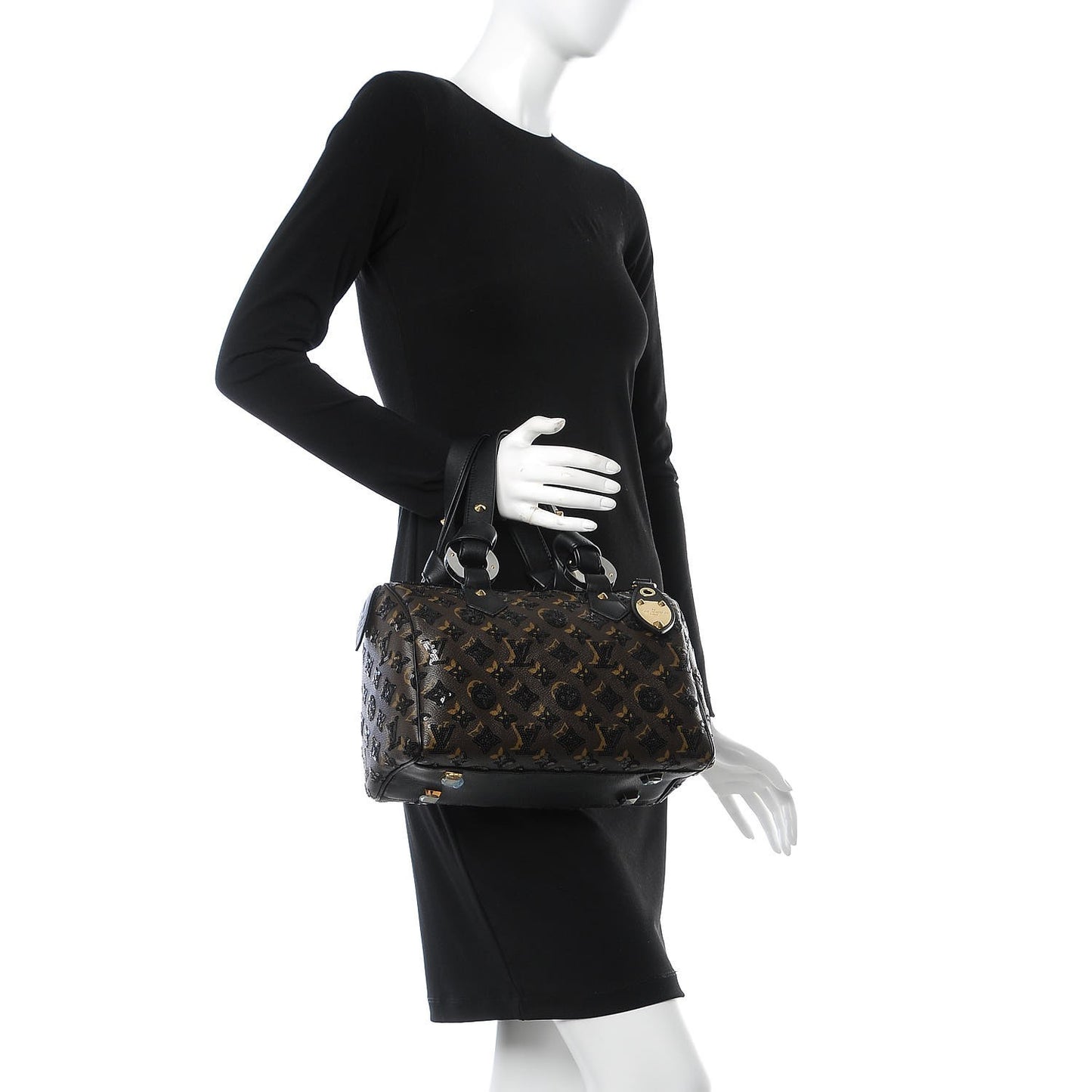 Monogram Sequins Eclipse Speedy 28 Black