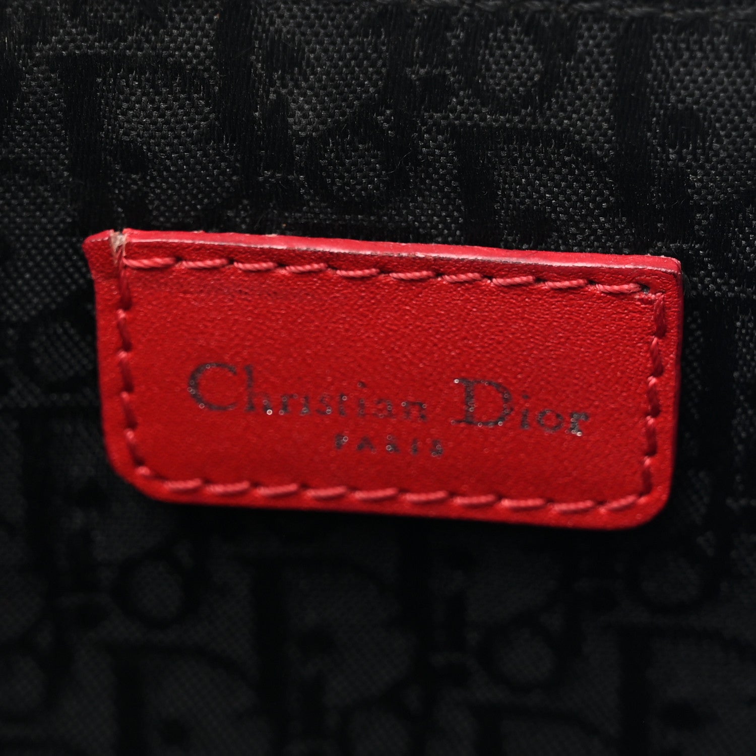 Christian Dior Coated Canvas Hardcore Mini Saddle Pochette Black Red 6 of 13