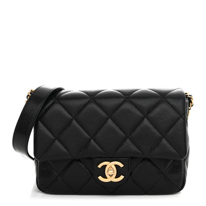 Chanel Caviar Quilted Small Twist Your Buttons Flap Black 1 of 10