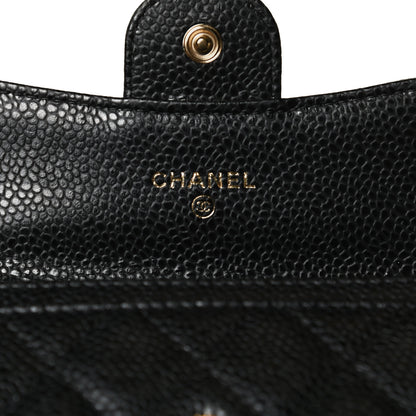 Chanel Caviar Quilted Flap Card Holder Black 6 of 10
