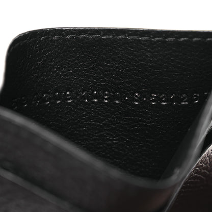 Balenciaga Grained Calfskin Logo Cash Card Holder Black White 7 of 10