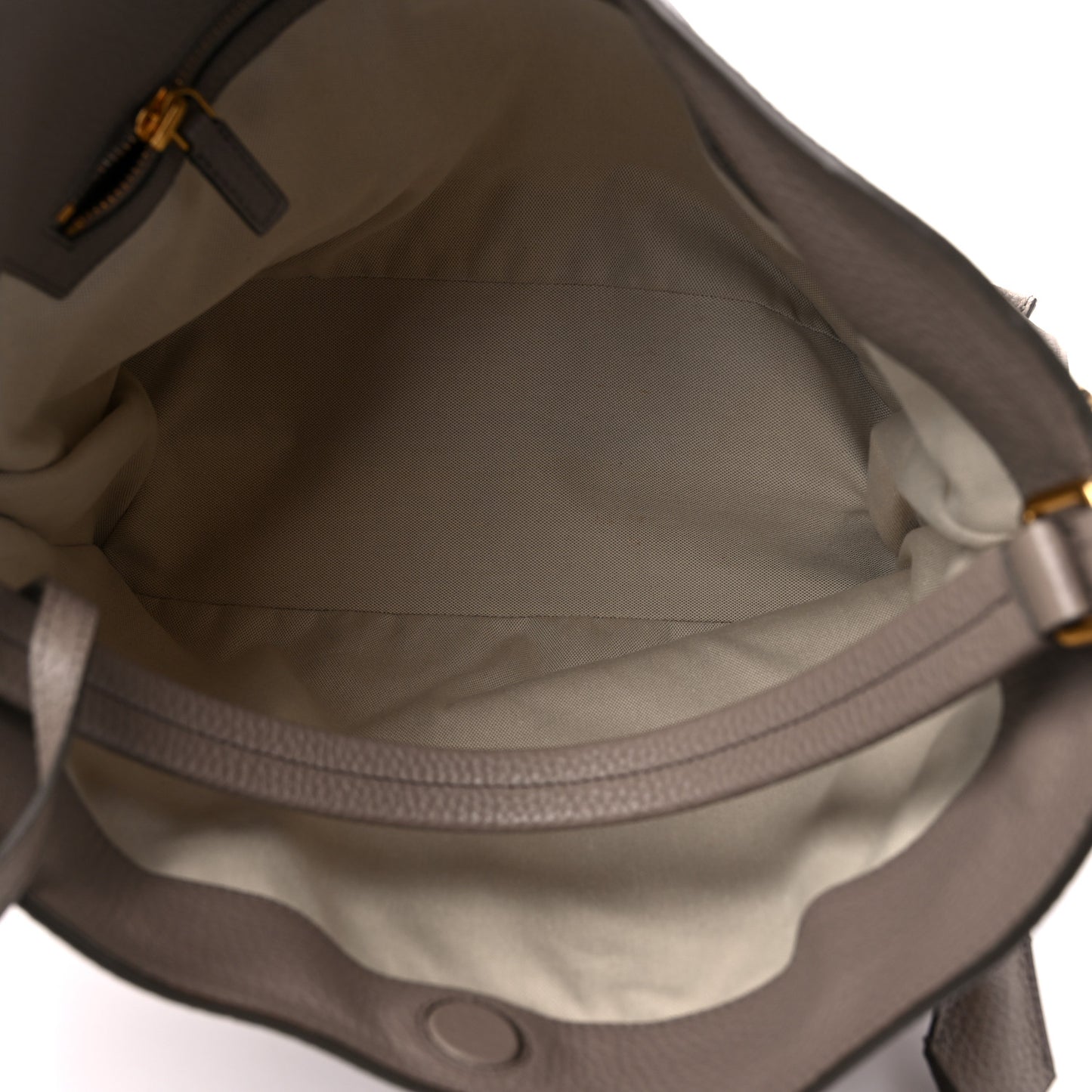 Pebbled Calfskin Large Alix Padlock Zip Hobo Bag Taupe