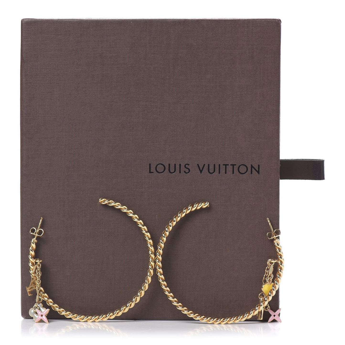 Sweet Monogram Creole Hoop Earrings Gold