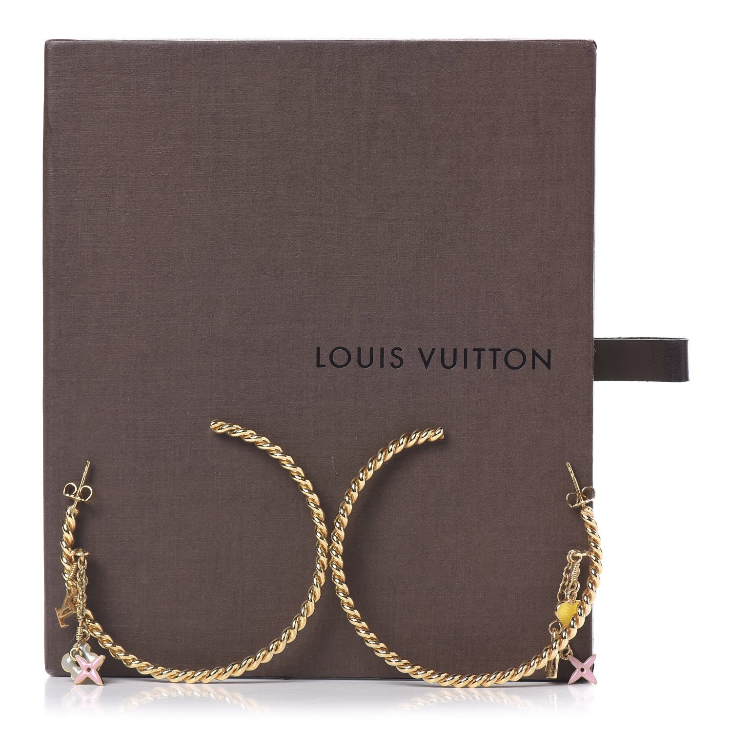 Louis Vuitton Sweet Monogram Creole Hoop Earrings Gold 4 of 4