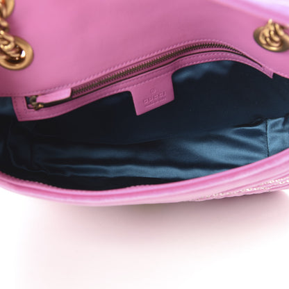 Gucci Velvet Matelasse Marquise Crystals Embroidered Small GG Marmont Shoulder Bag Malva 5 of 10