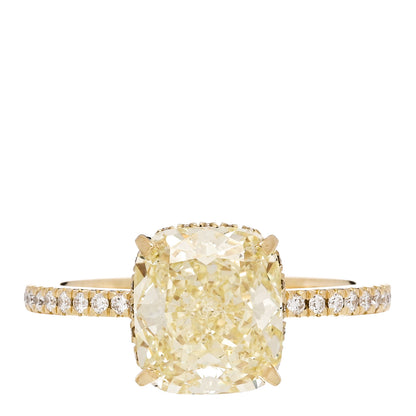 Tiffany 18K Yellow Gold Fancy Yellow Diamond 2.85ct Novo Cushion Cut Engagement Ring 50 5.5 1 of 7