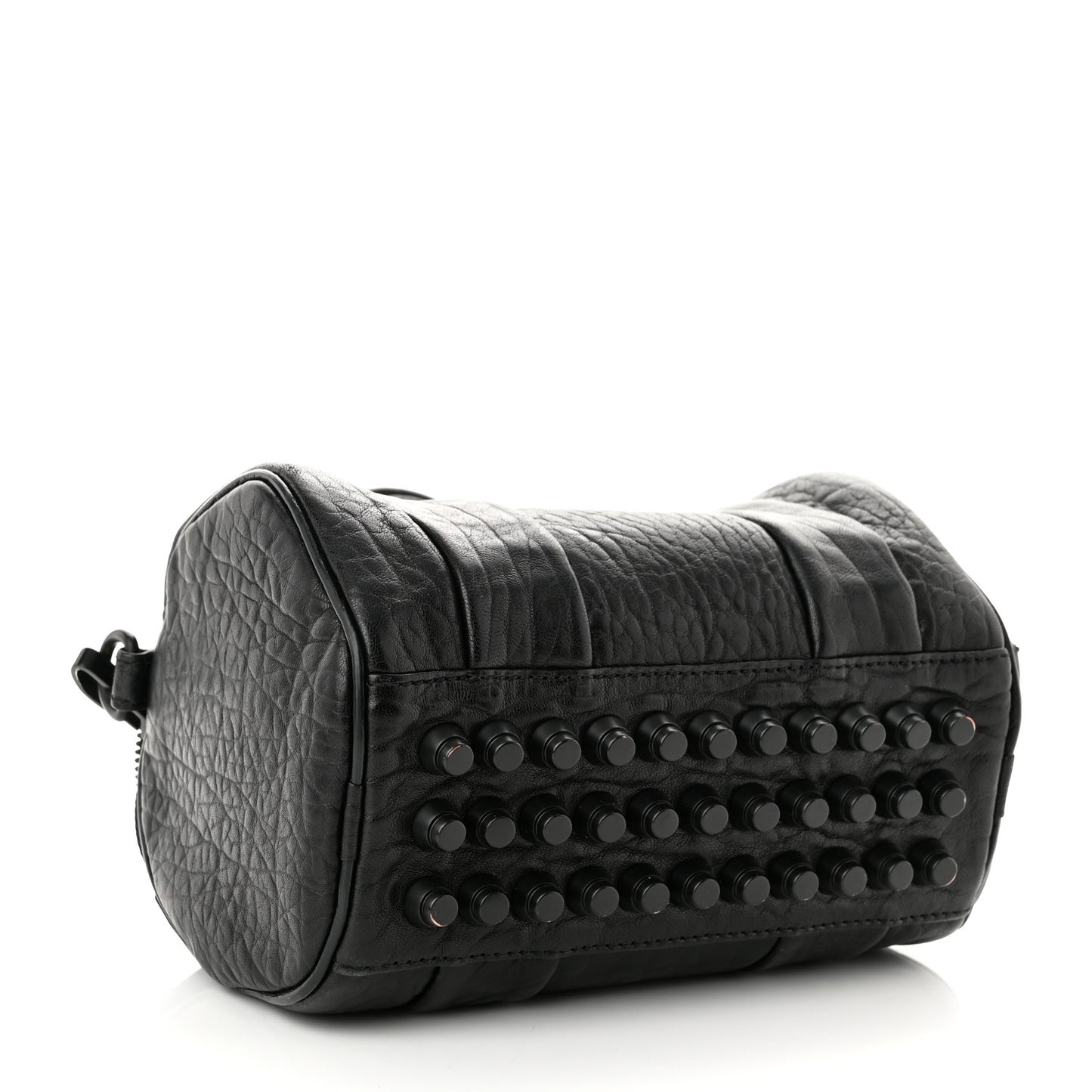 Pebbled Lambskin Mini Rockie Black Matte Black Hardware