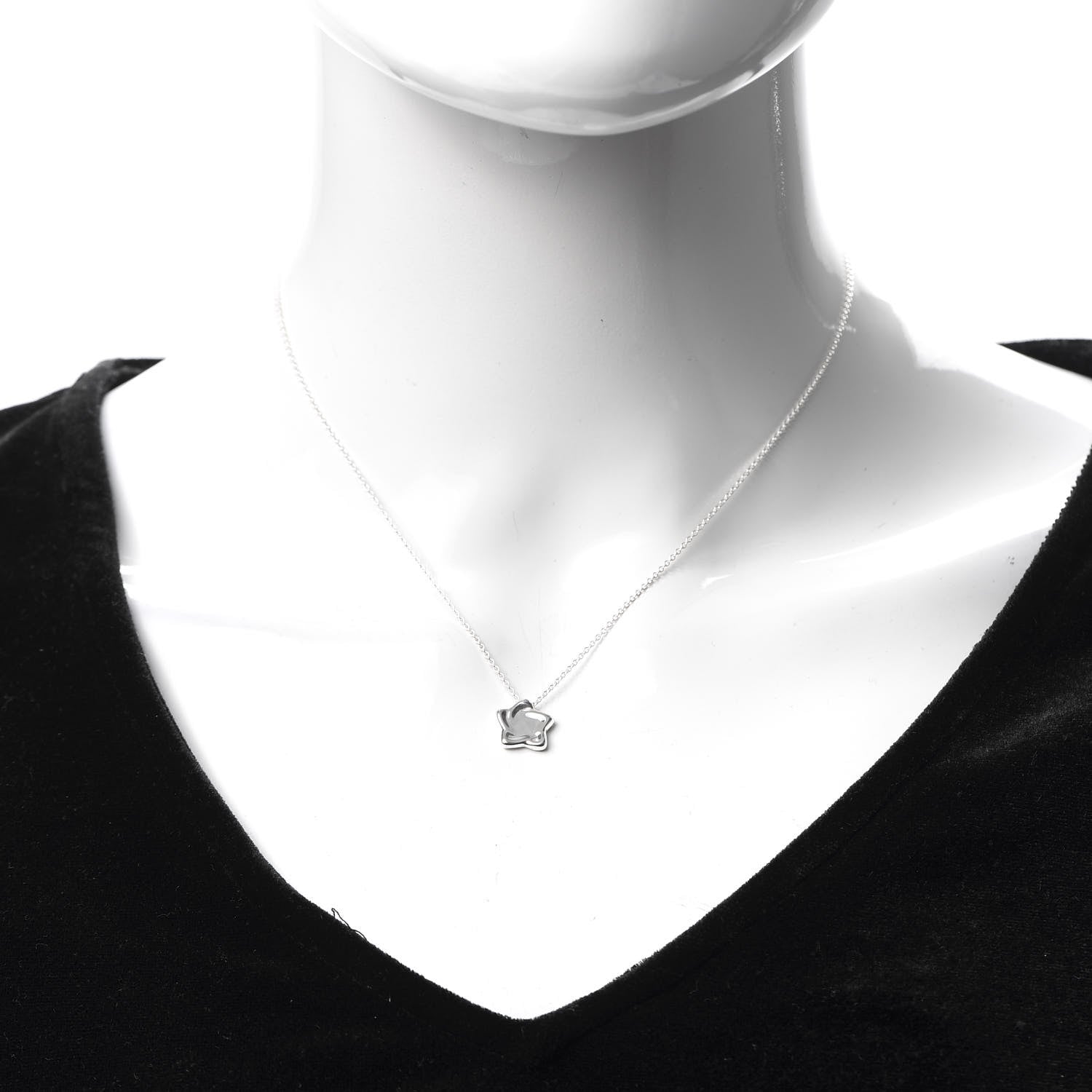 Tiffany Sterling Silver Elsa Peretti Star Pendant Necklace 2 of 5