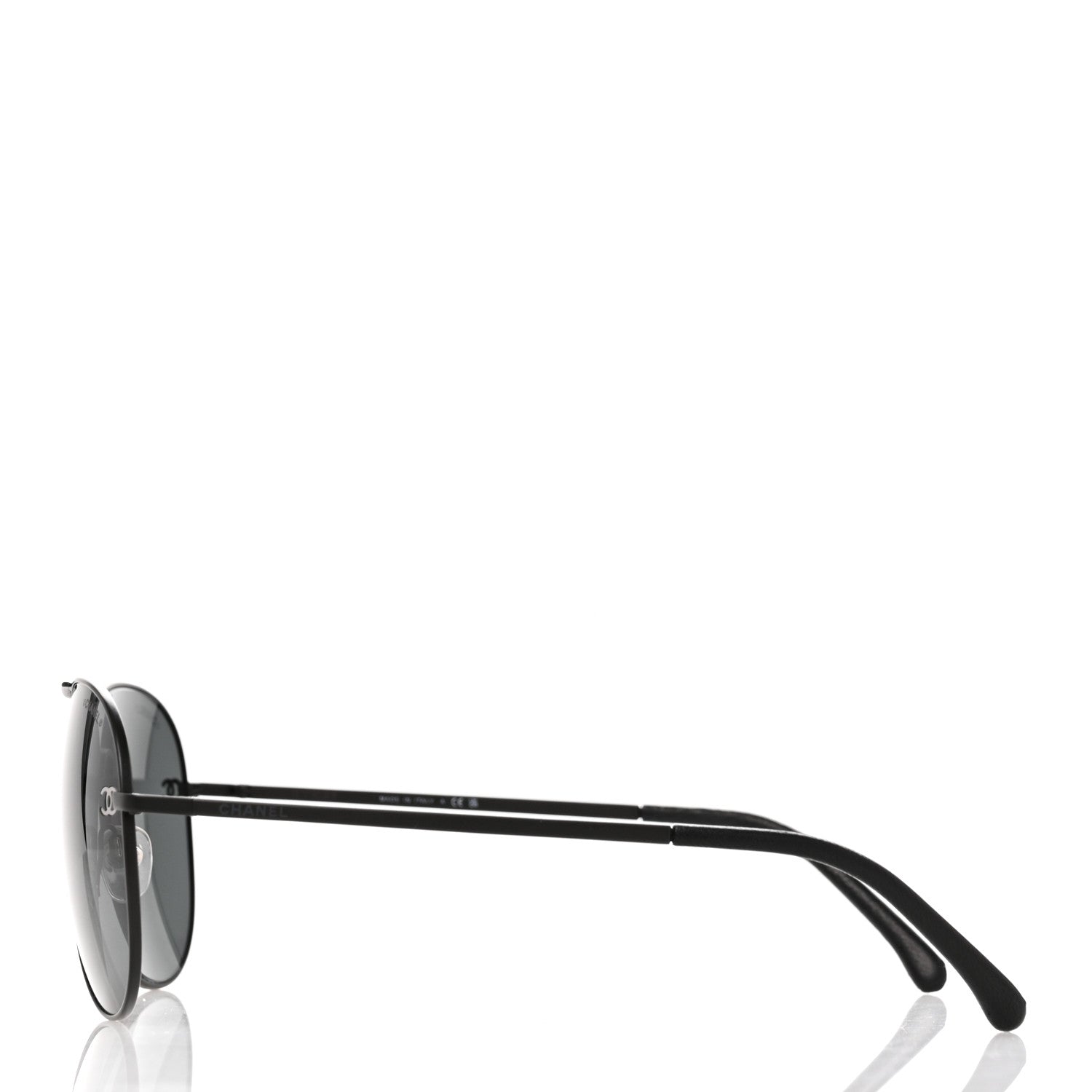 Chanel Aviator CC Sunglasses 4189-T-Q Black 3 of 7