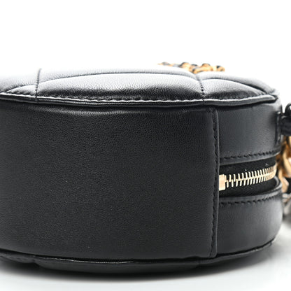 Chanel Lambskin Quilted Chanel 19 Round Clutch With Chain Black 9 of 11