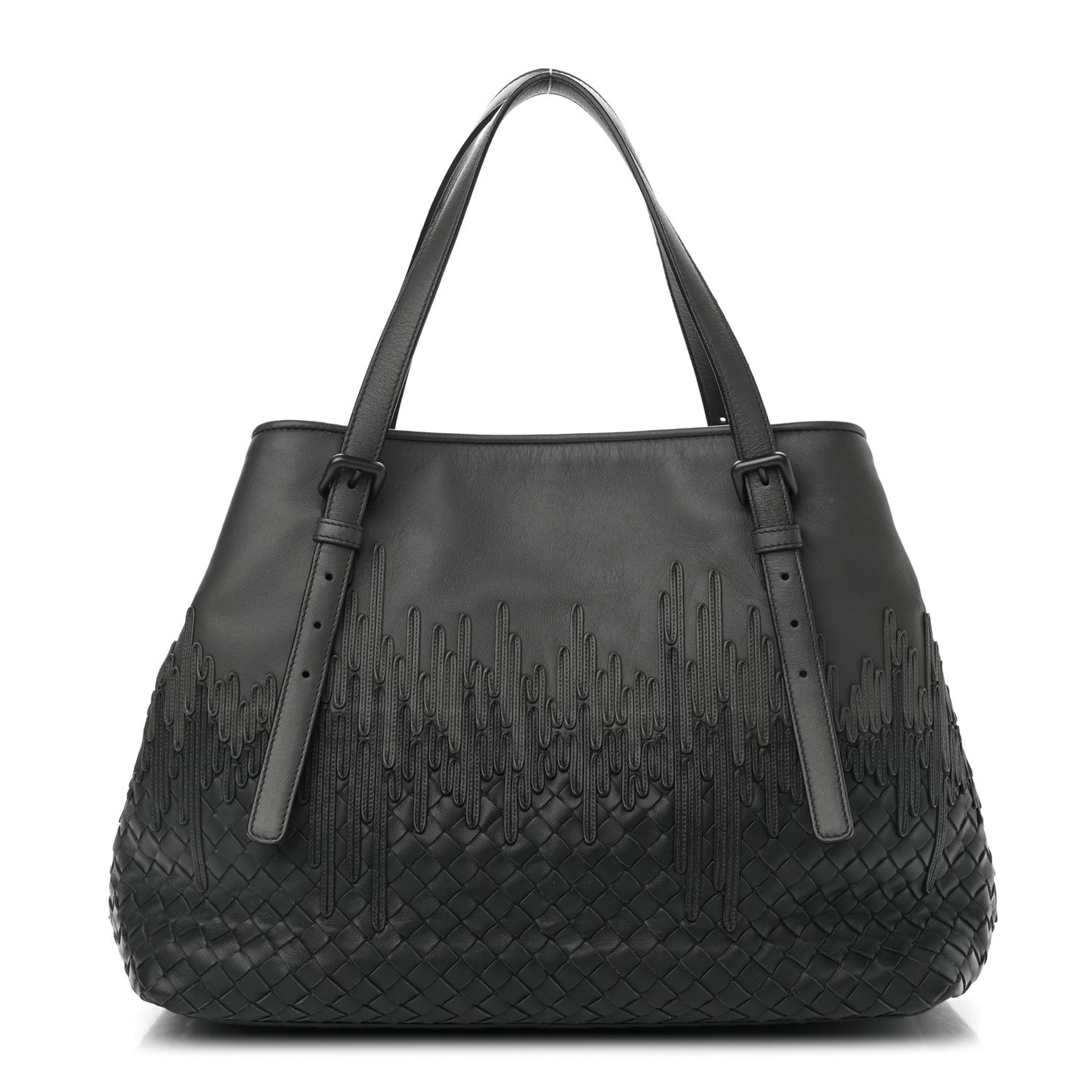 Nappa Intrecciato Medium Flow Wave Tote Ardoise