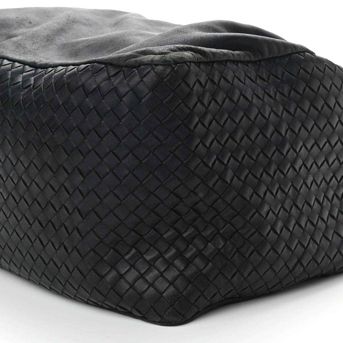 Nappa Intrecciato Large Knot Hobo Black
