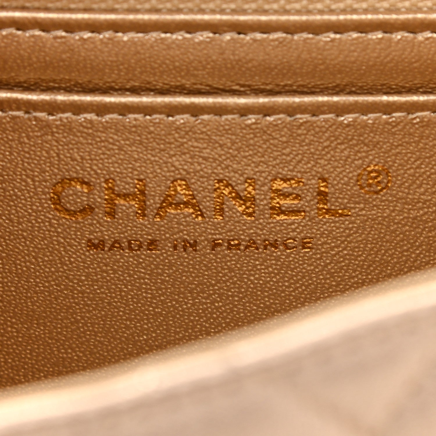 Chanel Metallic Lambskin Quilted Mini Square Flap Gold 5 of 9