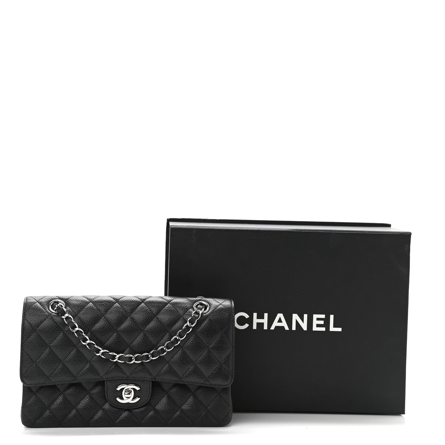 Chanel Caviar Quilted Medium Double Flap Black 11 of 11