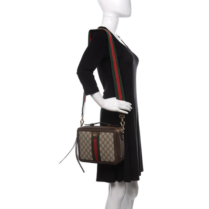 Gucci GG Supreme Monogram Web Small Ophidia Top Handle Shoulder Bag Brown 2 of 10
