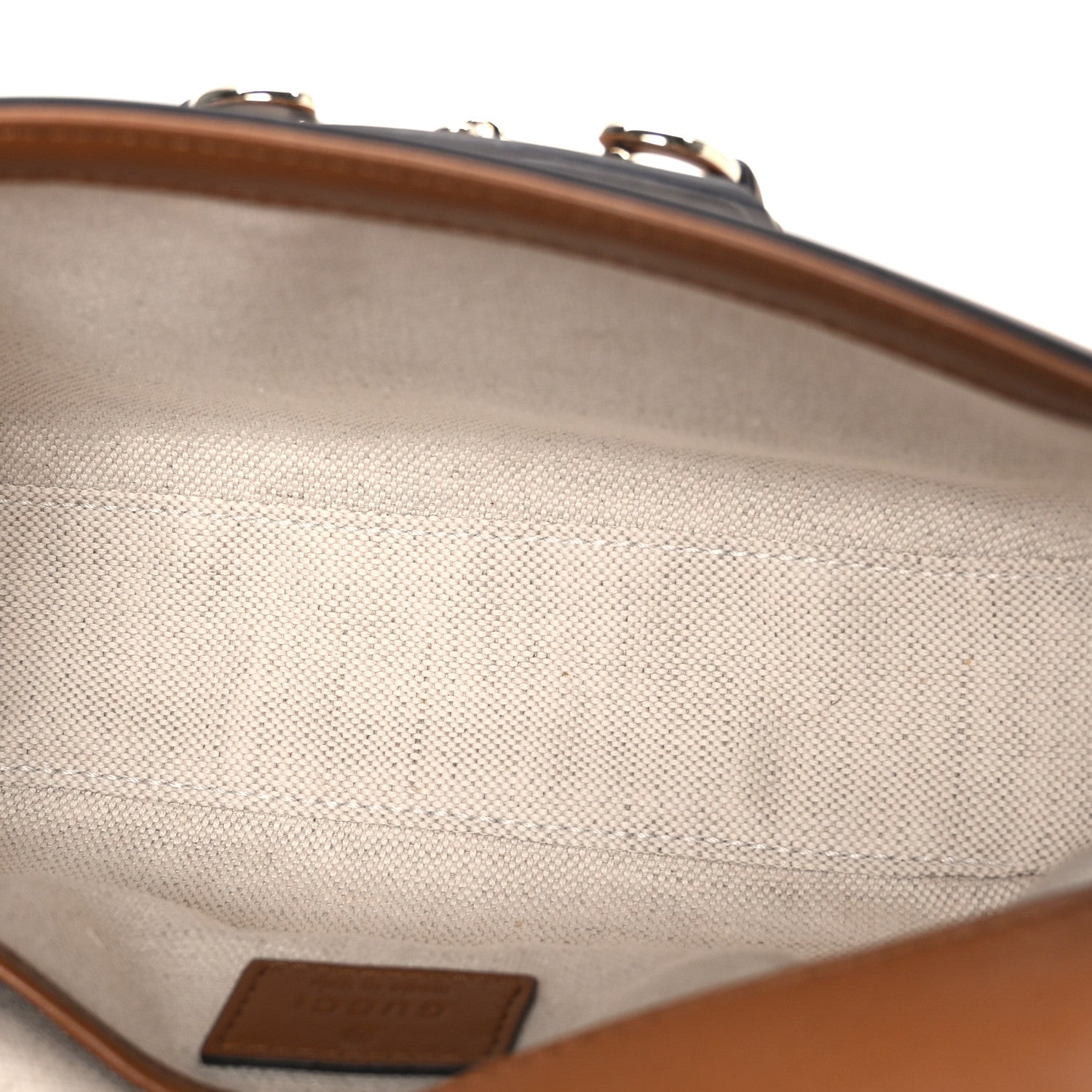 Gucci GG Supreme Monogram Horsebit 1955 Soft Small Shoulder Bag Beige Brown Sugar 5 of 11