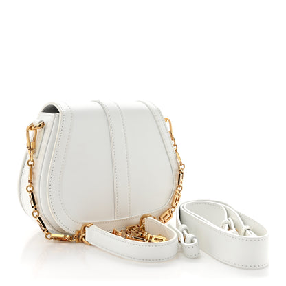 Versace Calfskin Small Greca Goddess Shoulder Bag Optical White 3 of 11