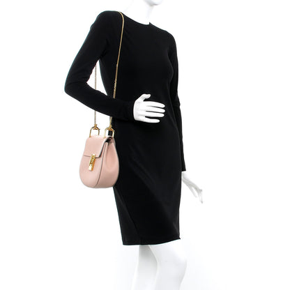 Chloe Grained Lambskin Drew Shoulder Bag Cement Pink 2 of 7