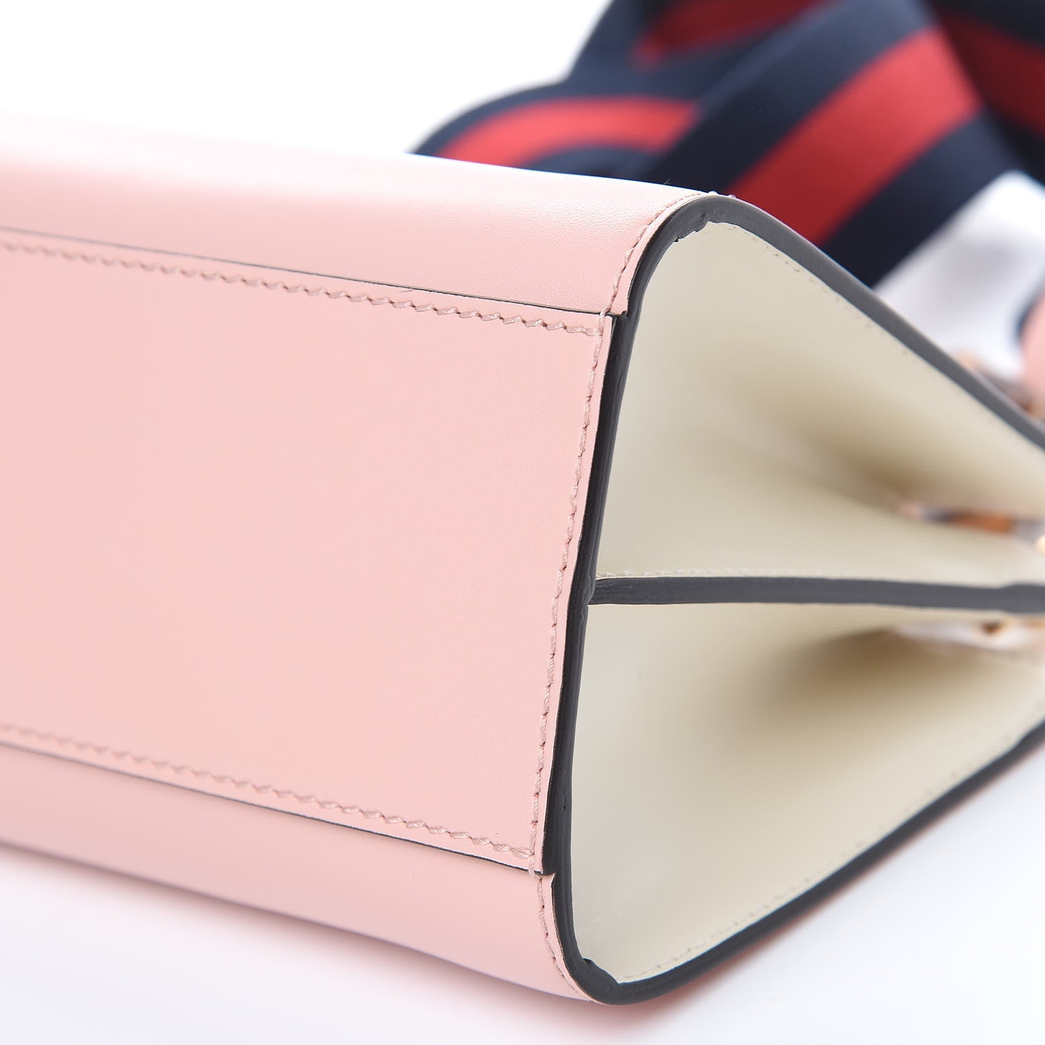 Gucci Nappa Bamboo Web Mini Nymphaea Top Handle Bag Perfect Pink Mystic White 9 of 10