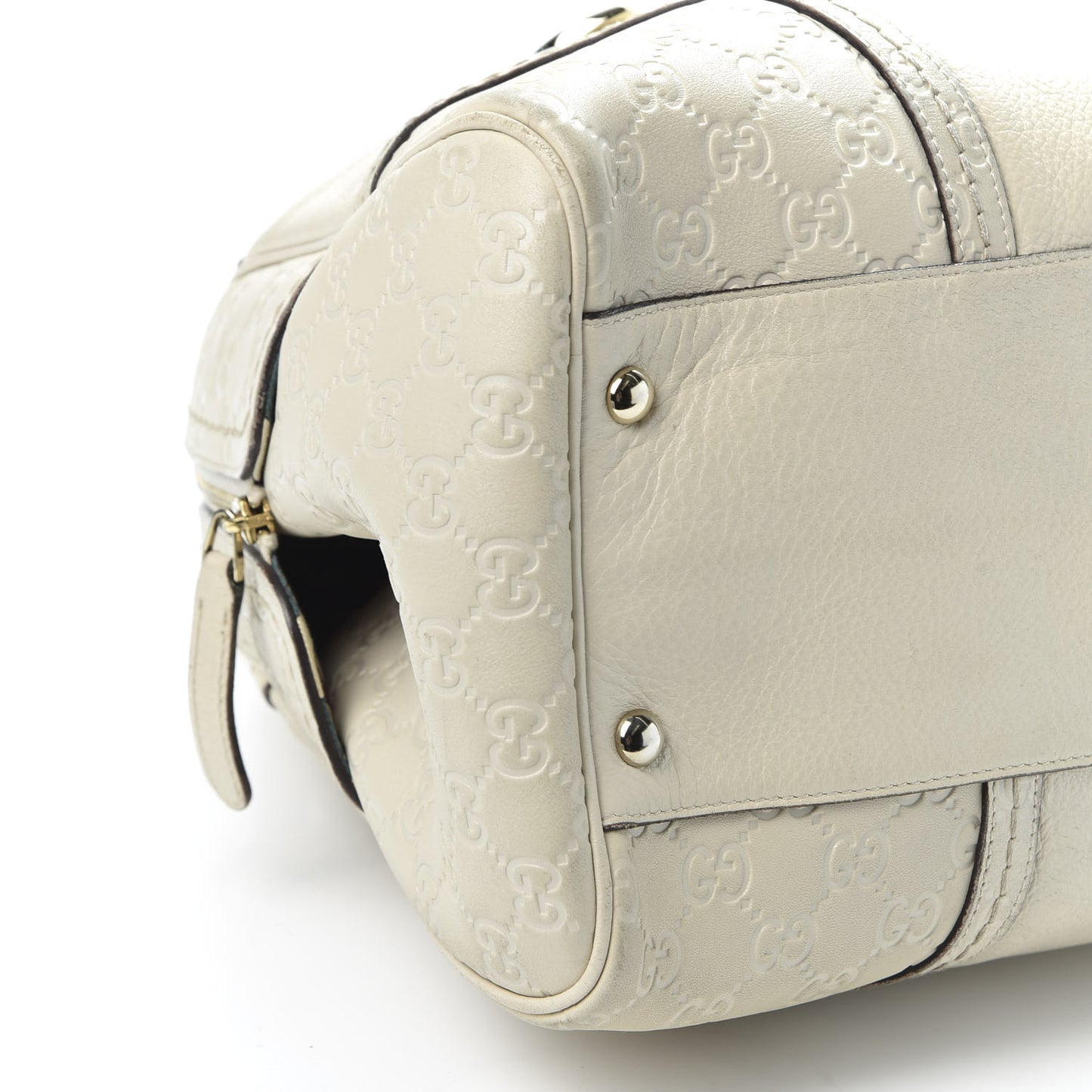Guccissima Signoria Large Dome Bag Off White