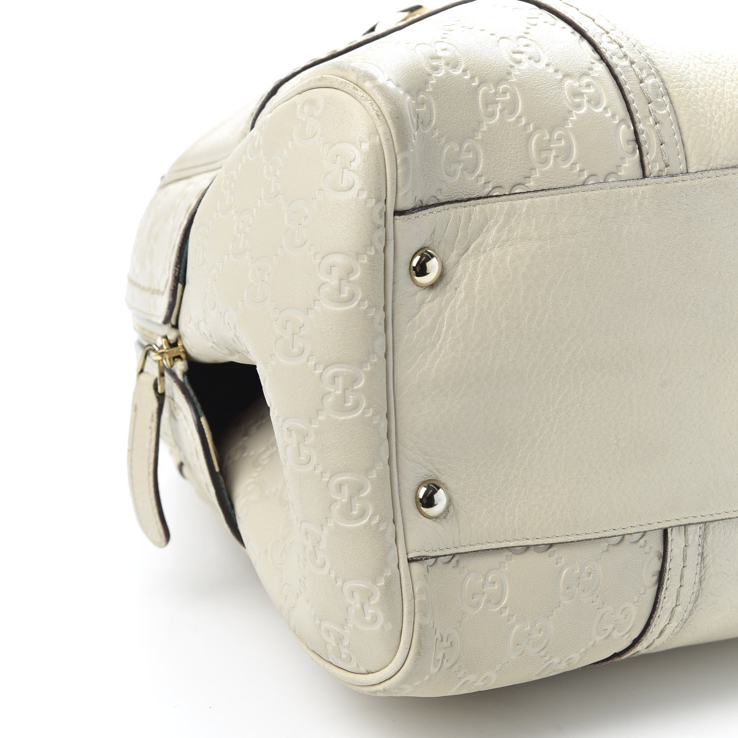 Gucci Guccissima Signoria Large Dome Bag Off White 5 of 11