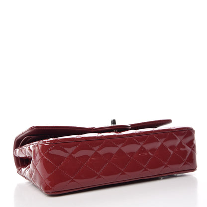Chanel Patent Calfskin Quilted Medium Double Flap Burgundy 4 of 9