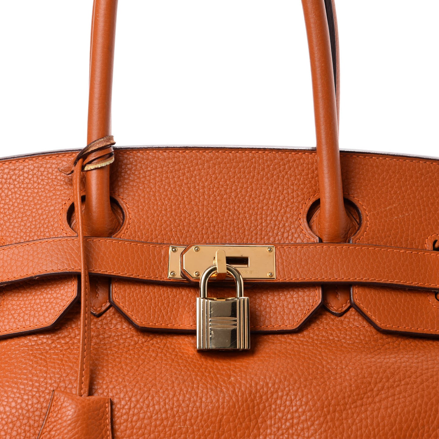 Taurillon Clemence JPG Birkin 42 Orange