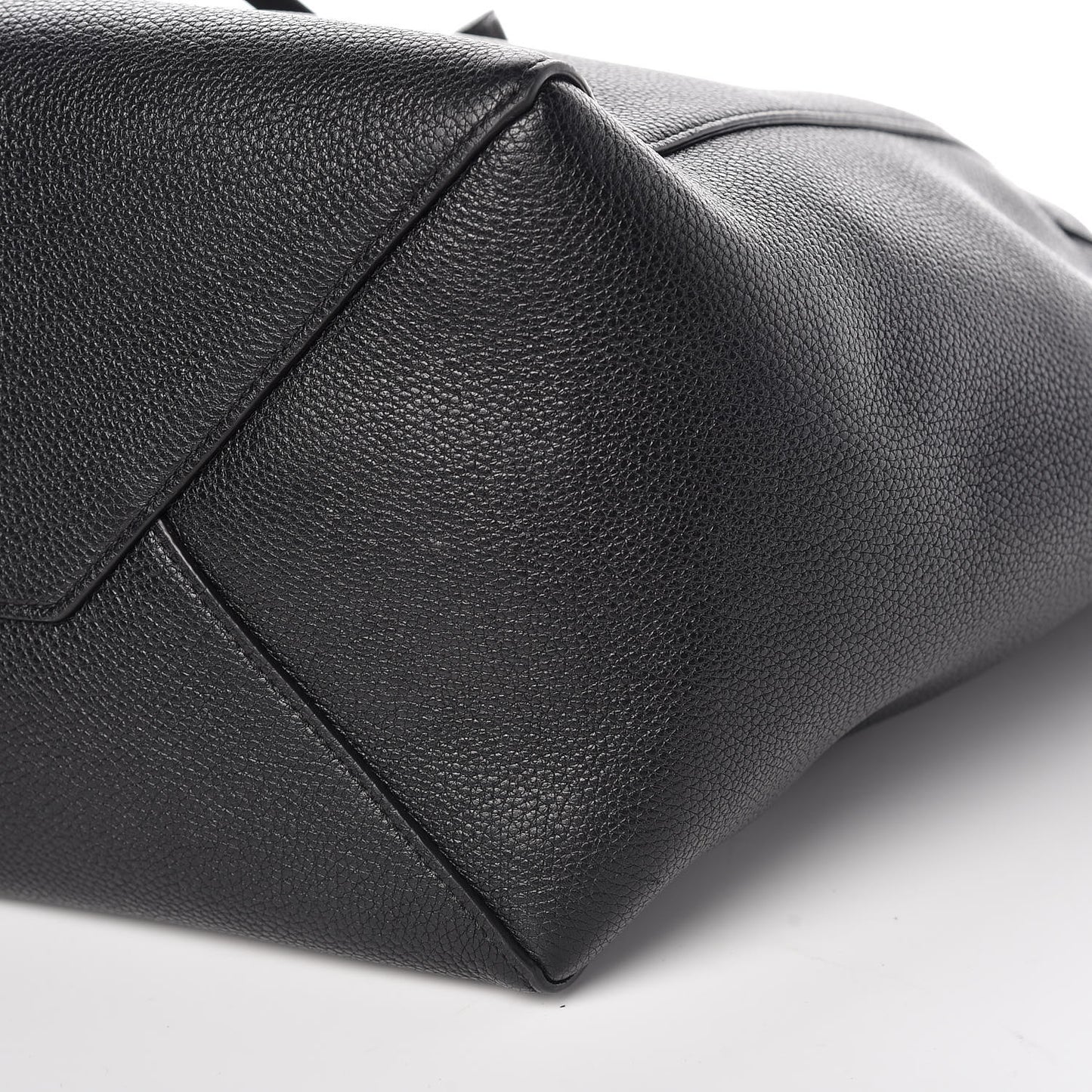 Soft Grained Calfskin Small Belt Cabas Phantom Black