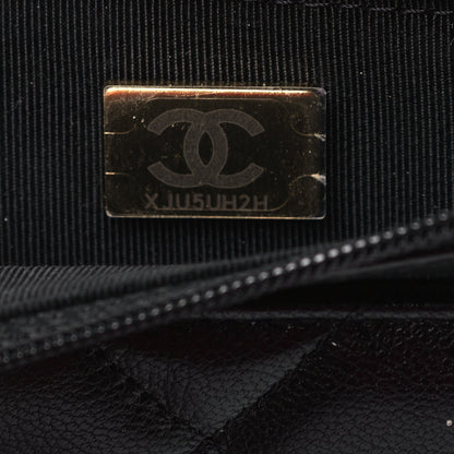 Chanel Goatskin Quilted Quilted Like A Wallet Wallet On Chain WOC Black 5 of 7