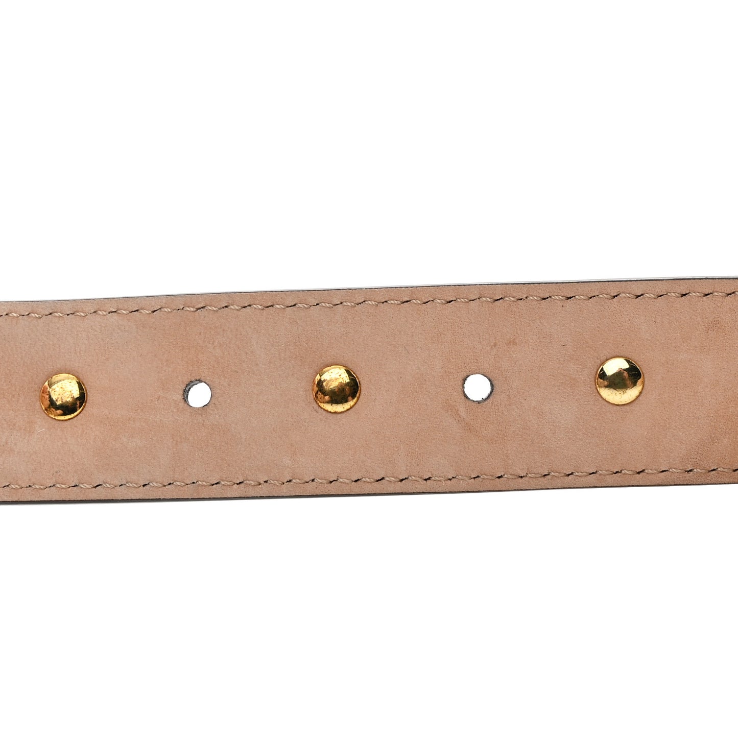Calfskin Studded Benny Belt 90 Black Gold