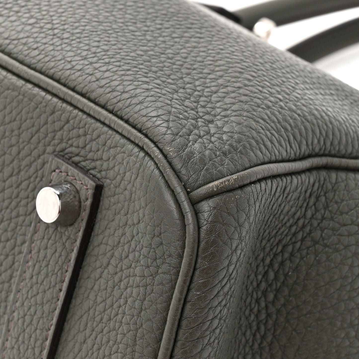 Taurillon Clemence Birkin 35 Vert De Gris