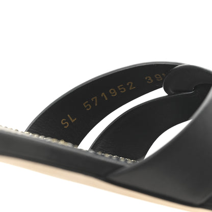 Saint Laurent Calfskin Tribute 05 Slide Sandals 39.5 Black 9 of 9