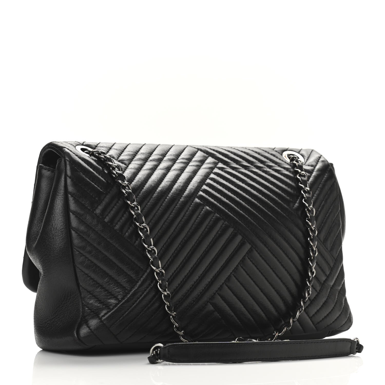 Chanel Lambskin Large CC Crossing Flap Black 3 of 10