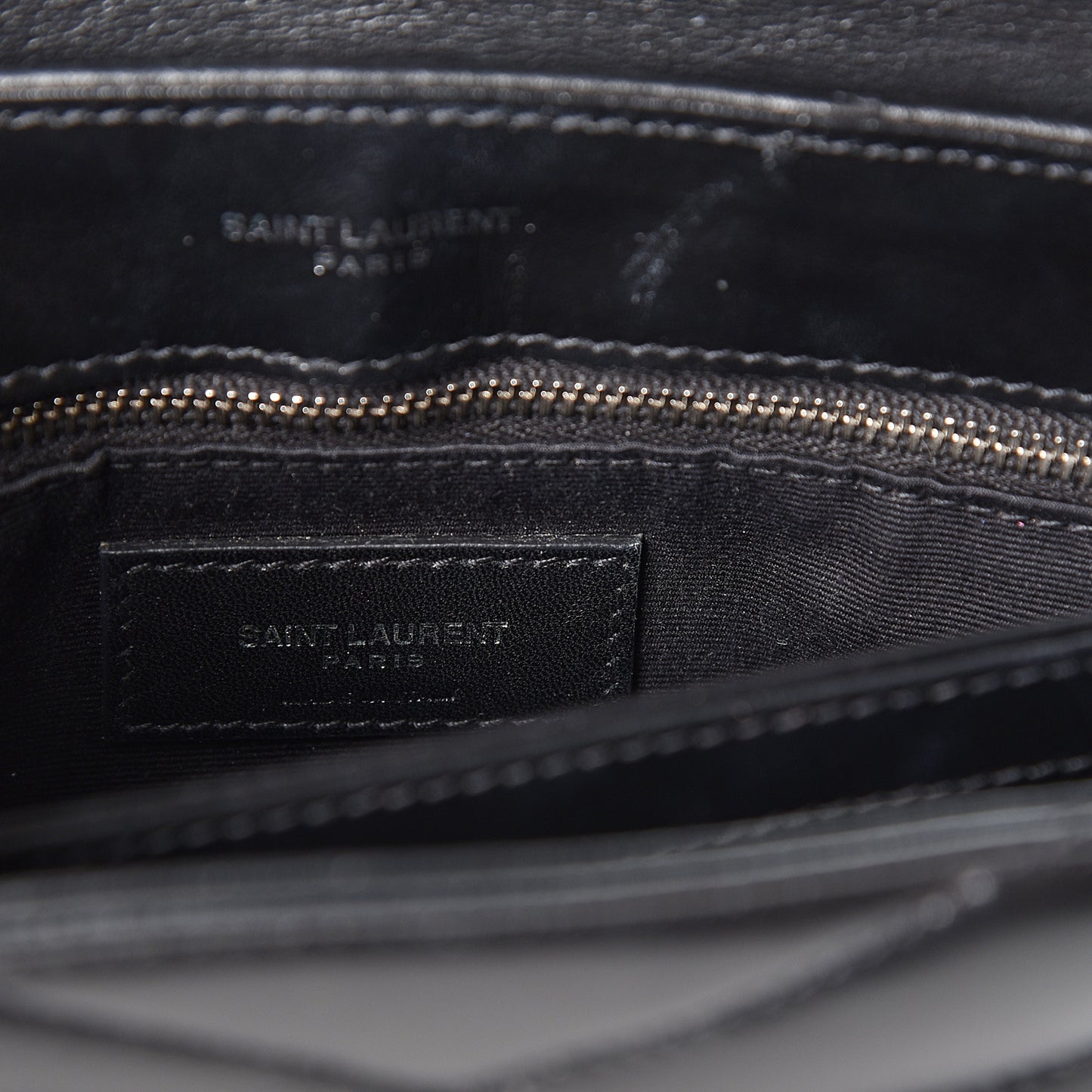 Calfskin Y Quilted Monogram Toy Loulou Crossbody Bag Black
