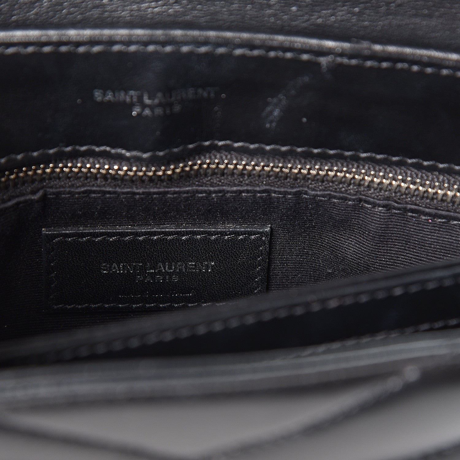 Saint Laurent Calfskin Y Quilted Monogram Toy Loulou Crossbody Bag Black 4 of 10
