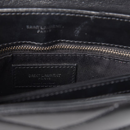 Saint Laurent Calfskin Y Quilted Monogram Toy Loulou Crossbody Bag Black 4 of 10