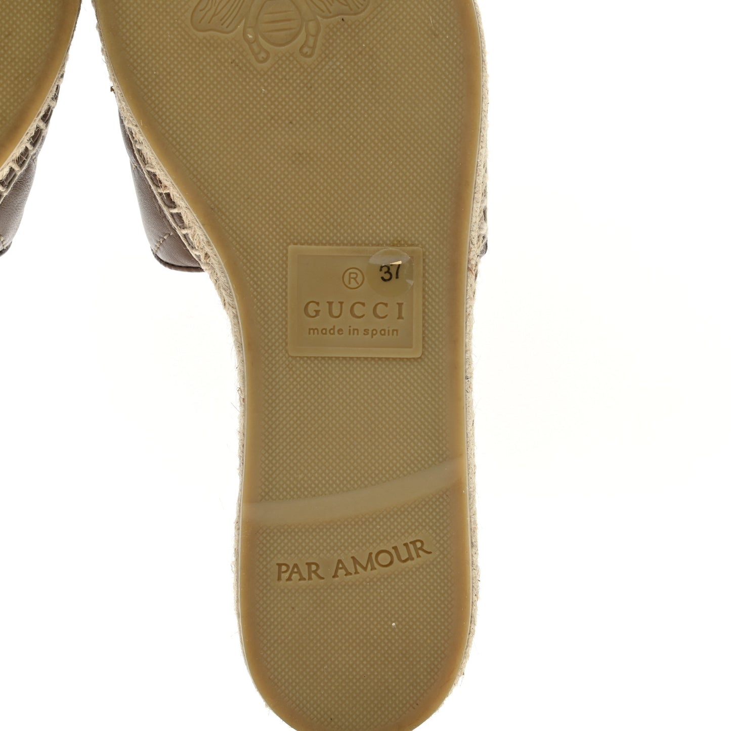 Nappa Matelasse GG Marmont Espadrille Slide Sandals 37 Porcelain Rose