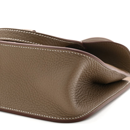 Hermes Taurillon Clemence Halzan 25 Etoupe 10 of 11