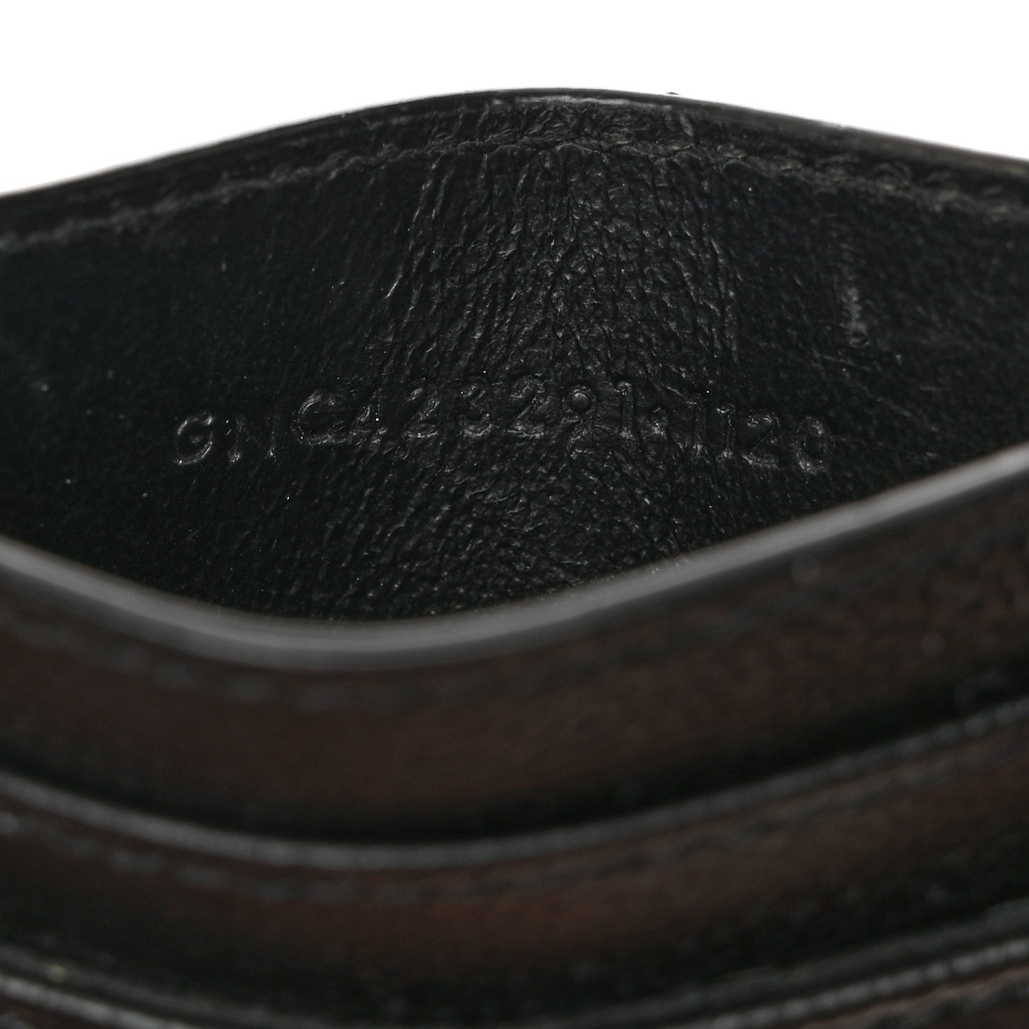 Grain De Poudre Matelasse Chevron Monogram Credit Card Case Black