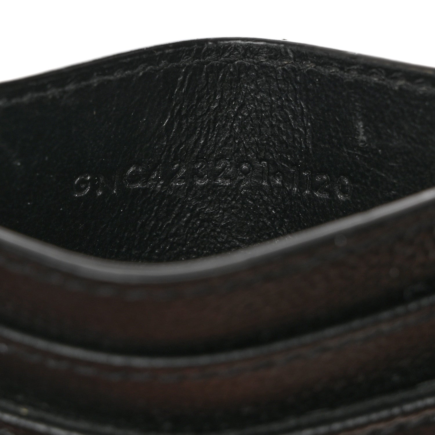Saint Laurent Grain De Poudre Matelasse Chevron Monogram Credit Card Case Black 7 of 9