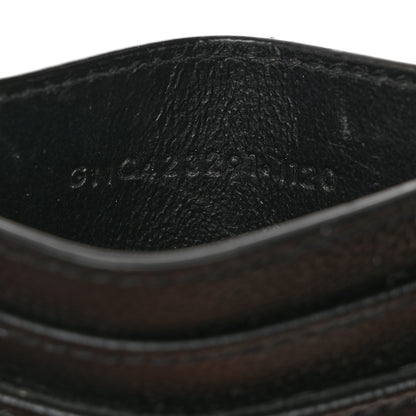 Saint Laurent Grain De Poudre Matelasse Chevron Monogram Credit Card Case Black 7 of 9