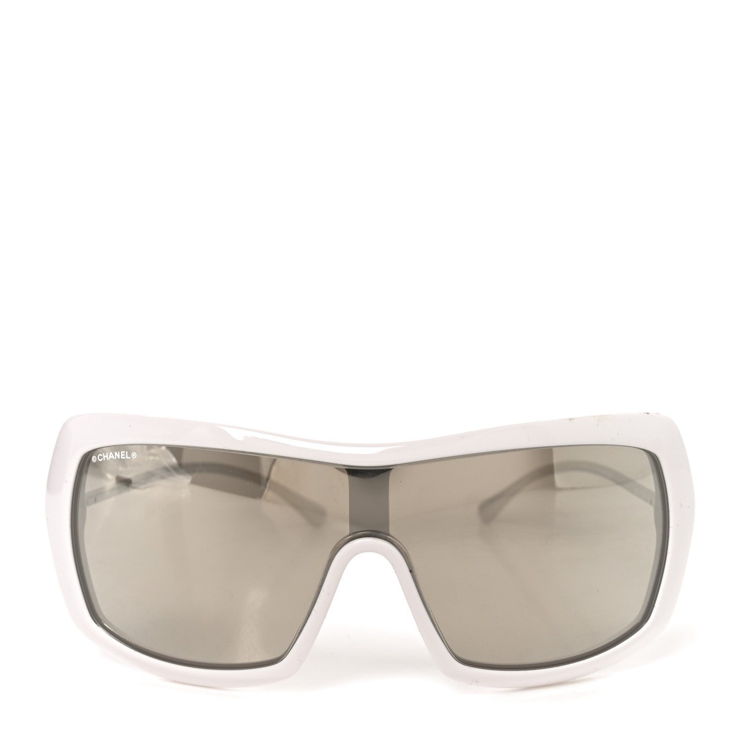 Chanel Acetate Metal Shield Sunglasses 71336A White 2 of 7