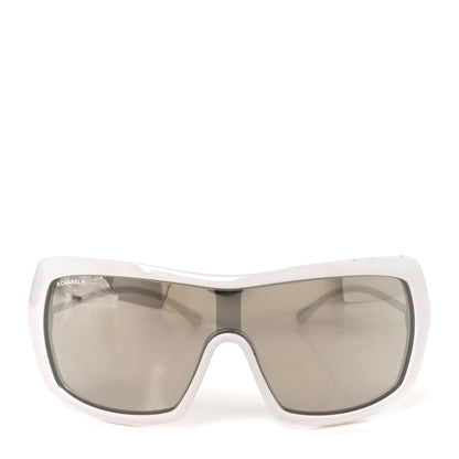 Chanel Acetate Metal Shield Sunglasses 71336A White 2 of 7