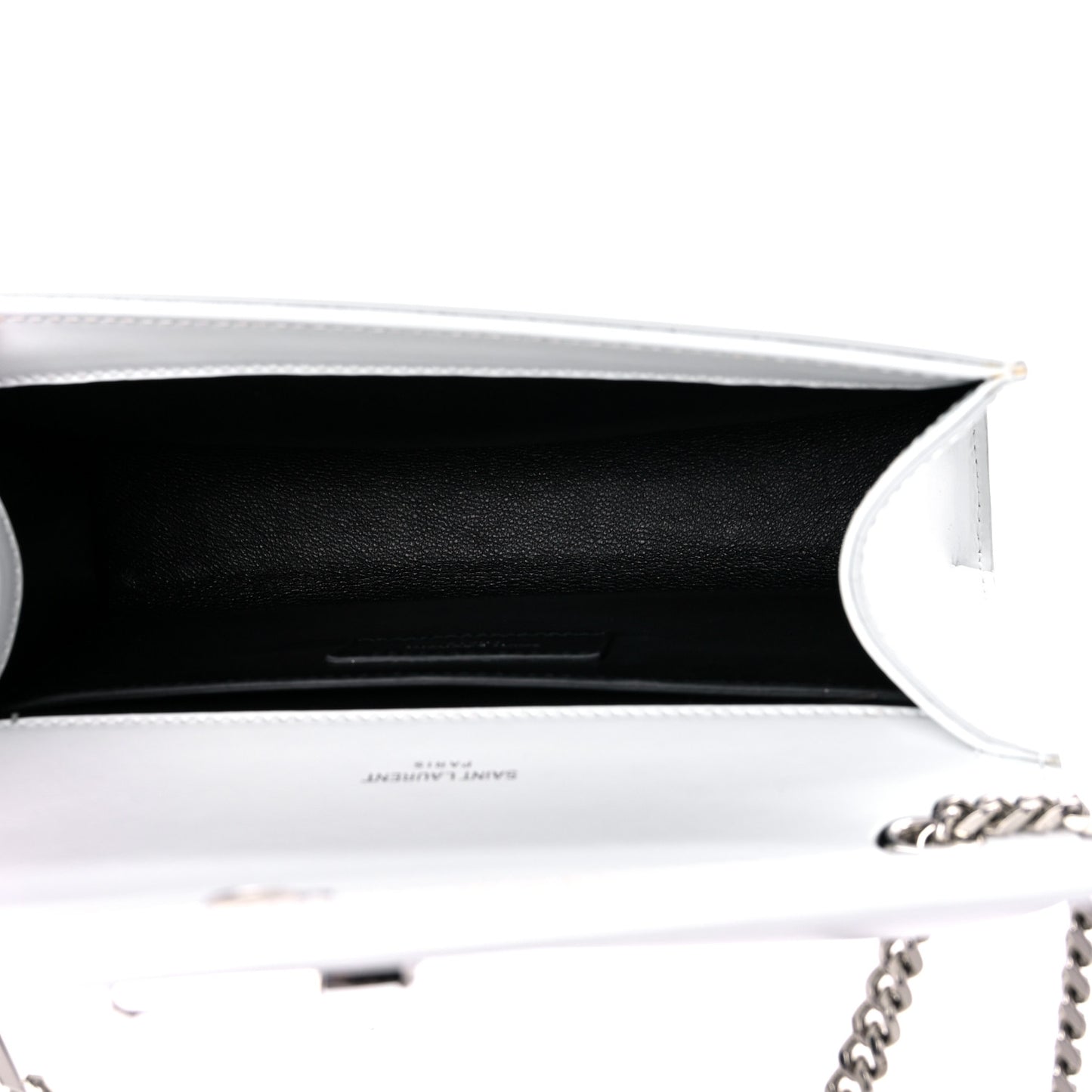 Smooth Calfskin Small Monogram Kate Satchel Optical White