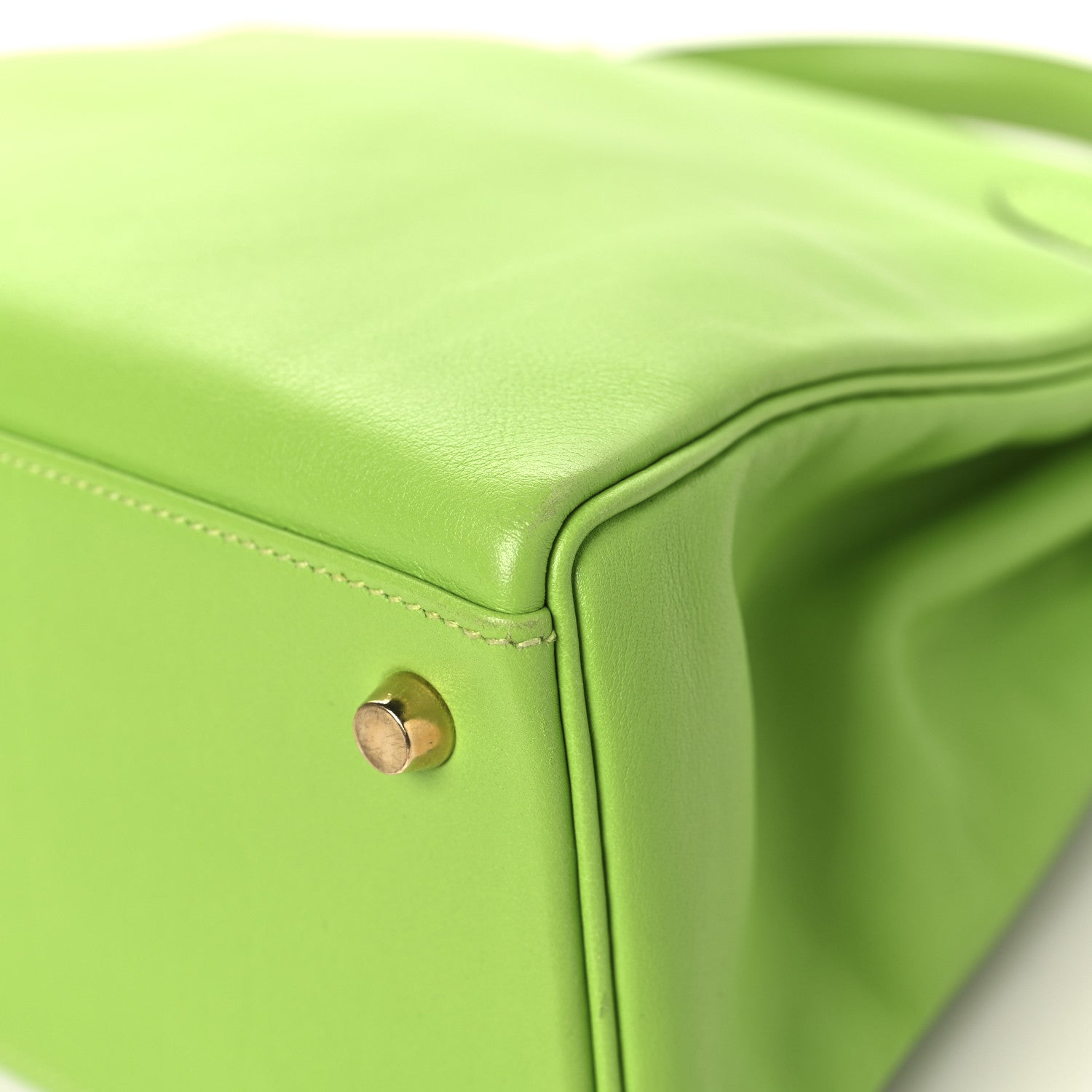 Hermes Veau Gulliver Kelly Retourne 28 Vert Cru 10 of 12
