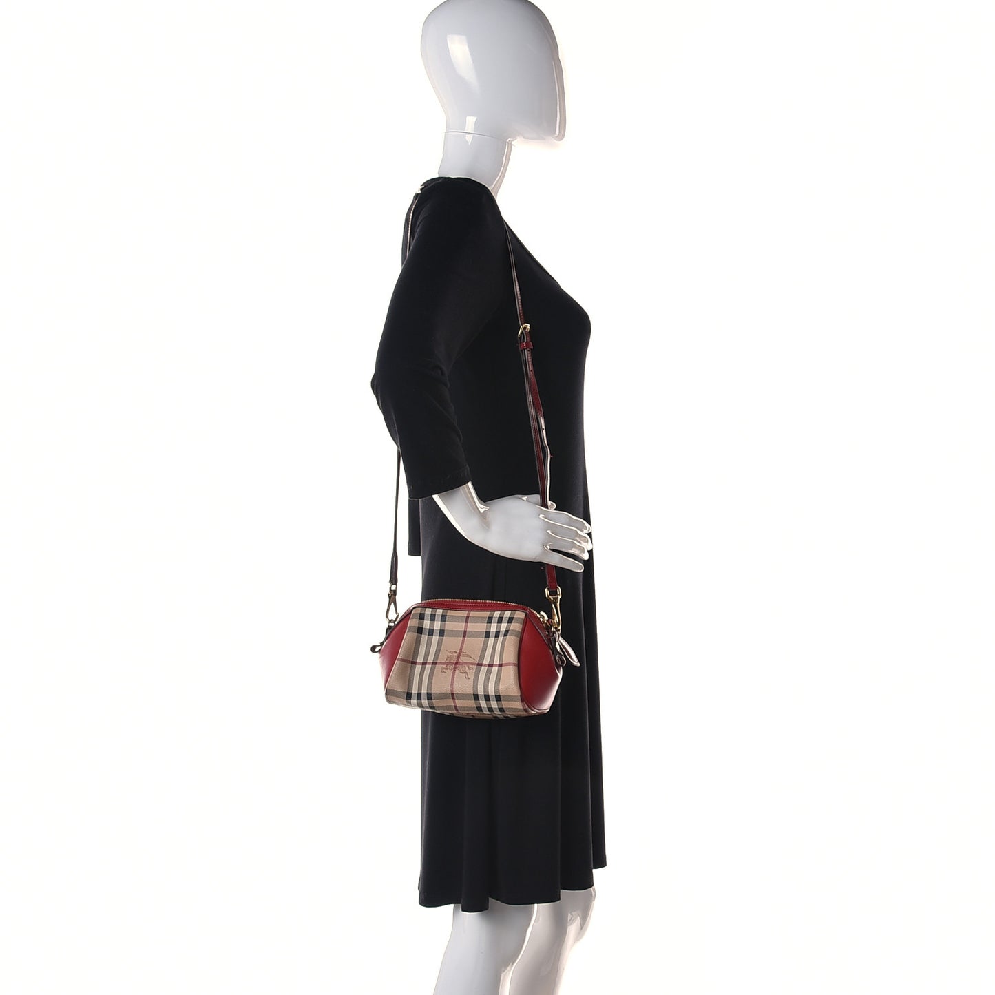 Haymarket Check Mini Blaze Crossbody Bag Red
