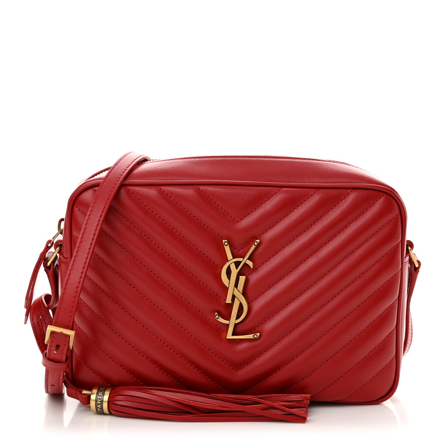 Calfskin Matelasse Monogram Lou Camera Bag Rouge Eros