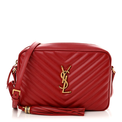 Saint Laurent Calfskin Matelasse Monogram Lou Camera Bag Rouge Eros 1 of 10