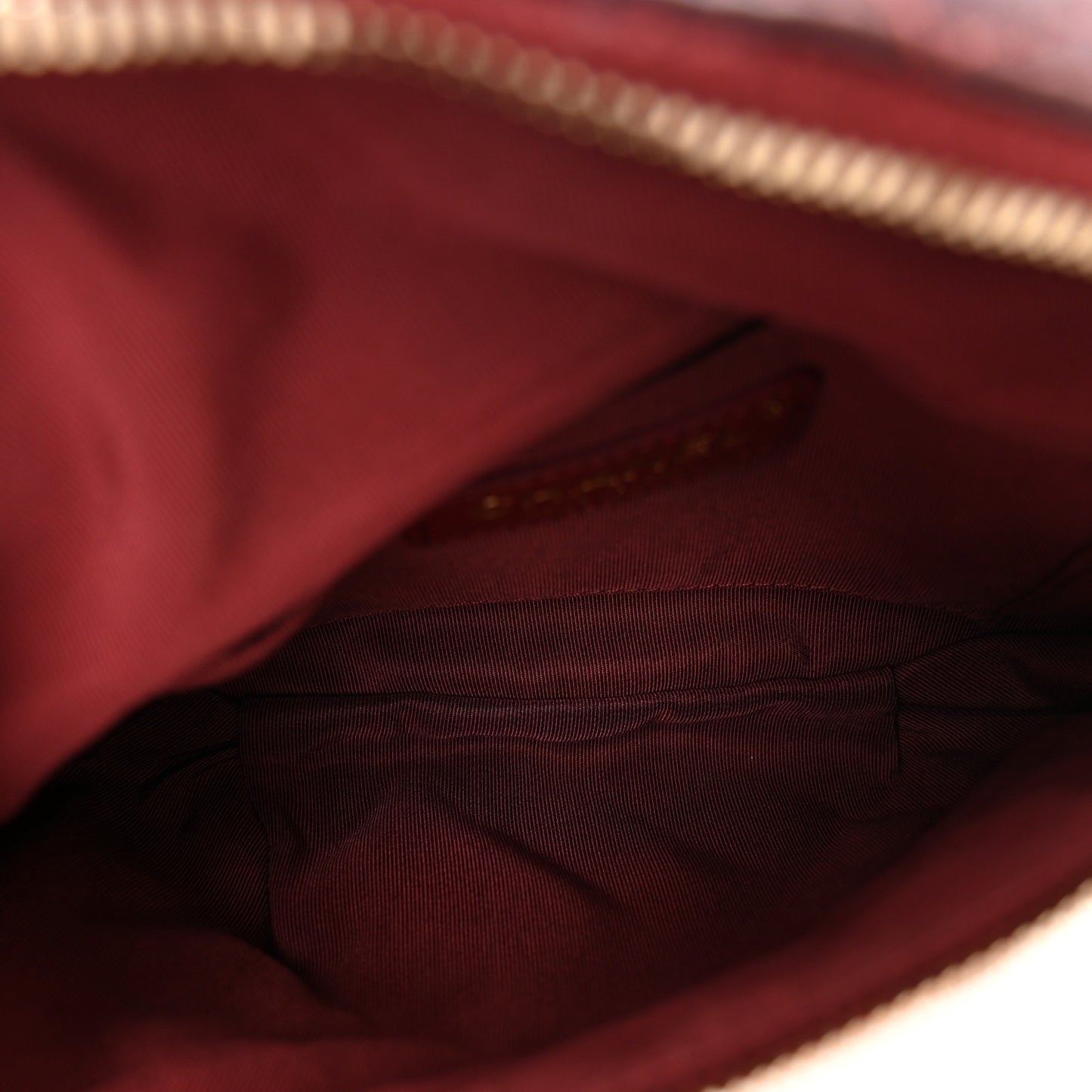 Calfskin Quilted Banane Waist Bag Fanny Pack Burgundy