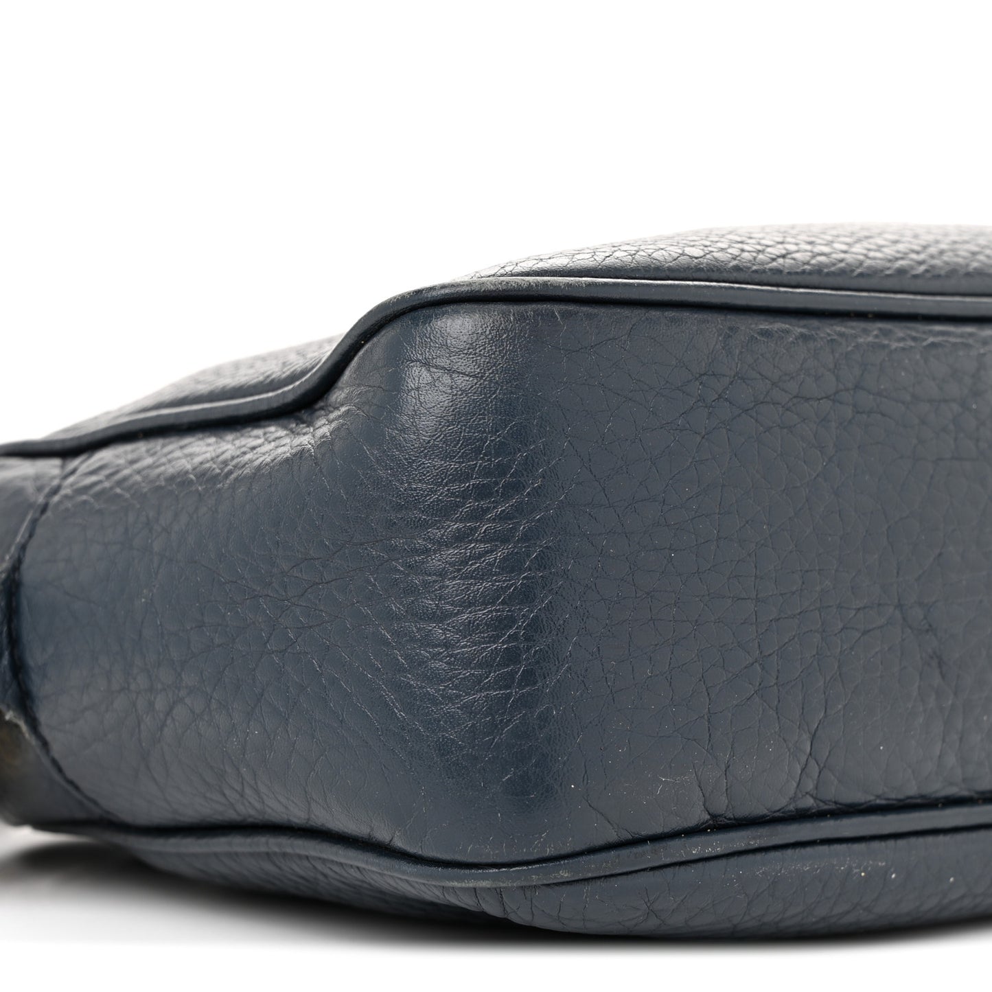 Pebbled Calfskin Small Soho Disco Bag Blue